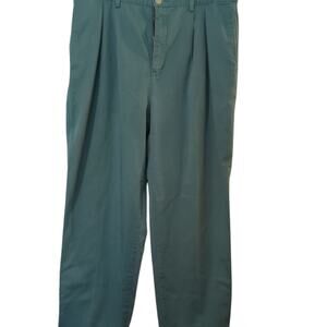 Chaps Vintage Retro Size 20 Teal Straight Leg Denim Jeans Preppy Business Casual